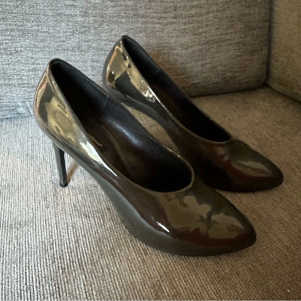 Dolce & Gabbana Shiny Gray Heels